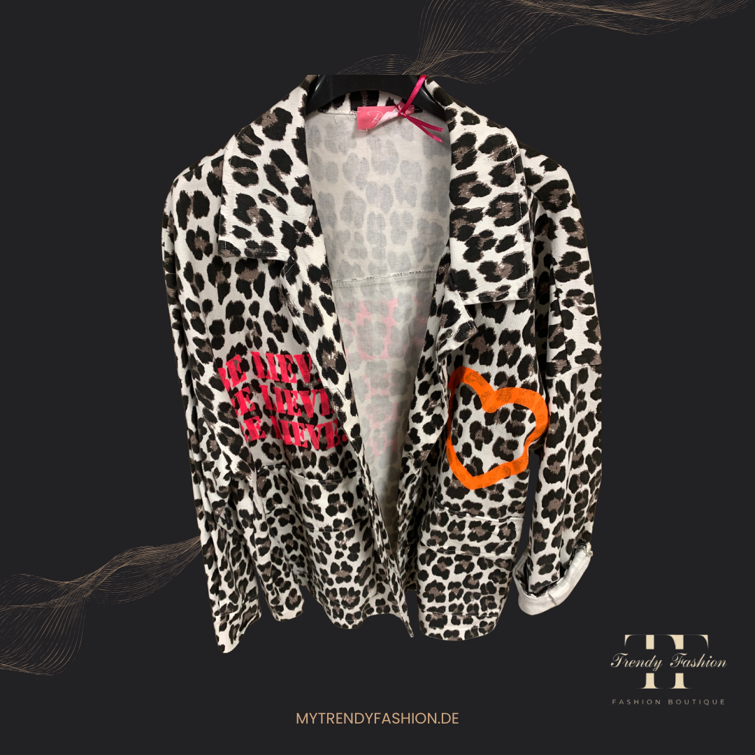 Jeansjacken - Leo Muster - Trendy Fashion