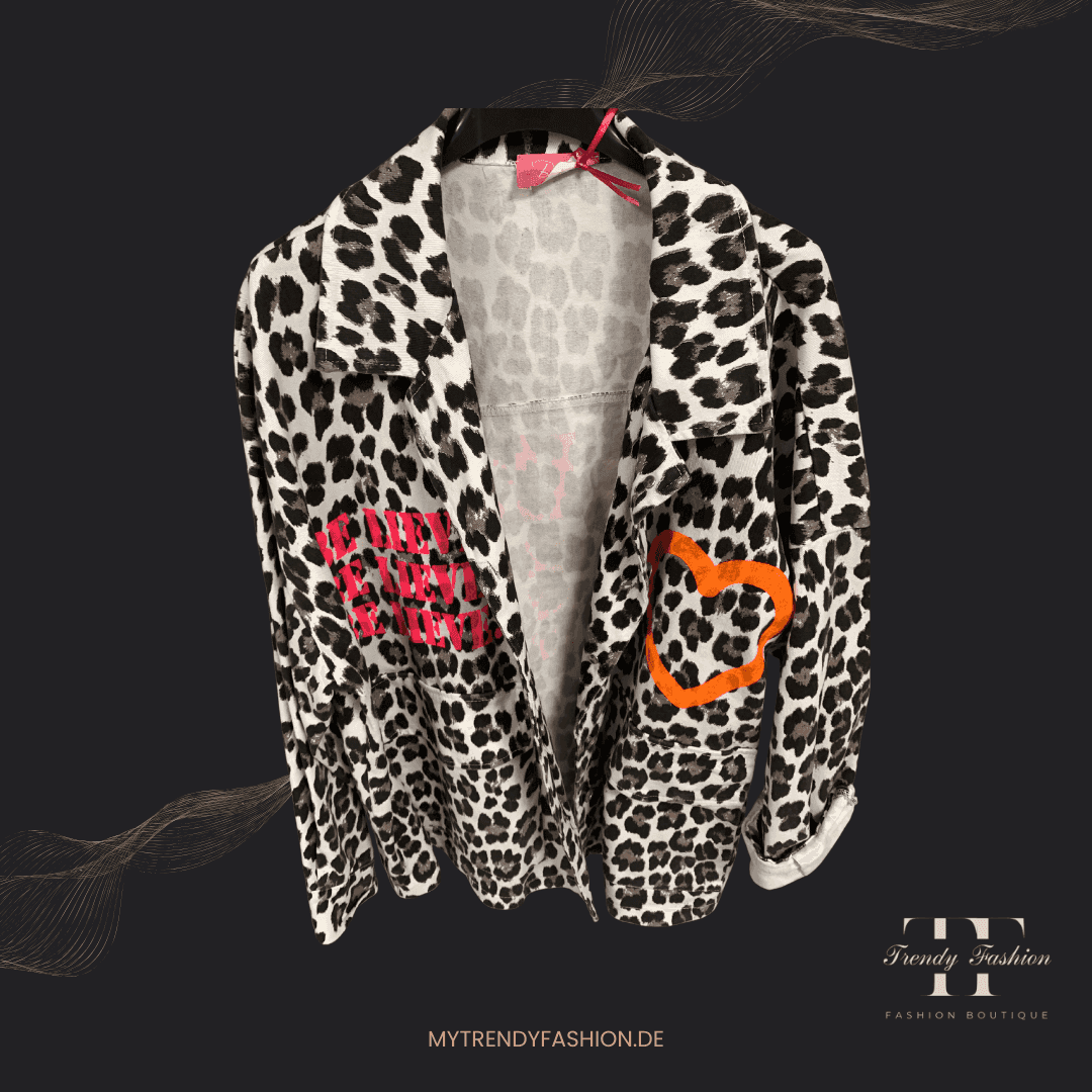 Jeansjacken - Leo Muster - Trendy Fashion