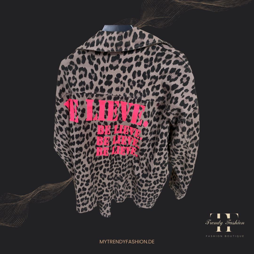 Jeansjacken - Leo Muster - Trendy Fashion