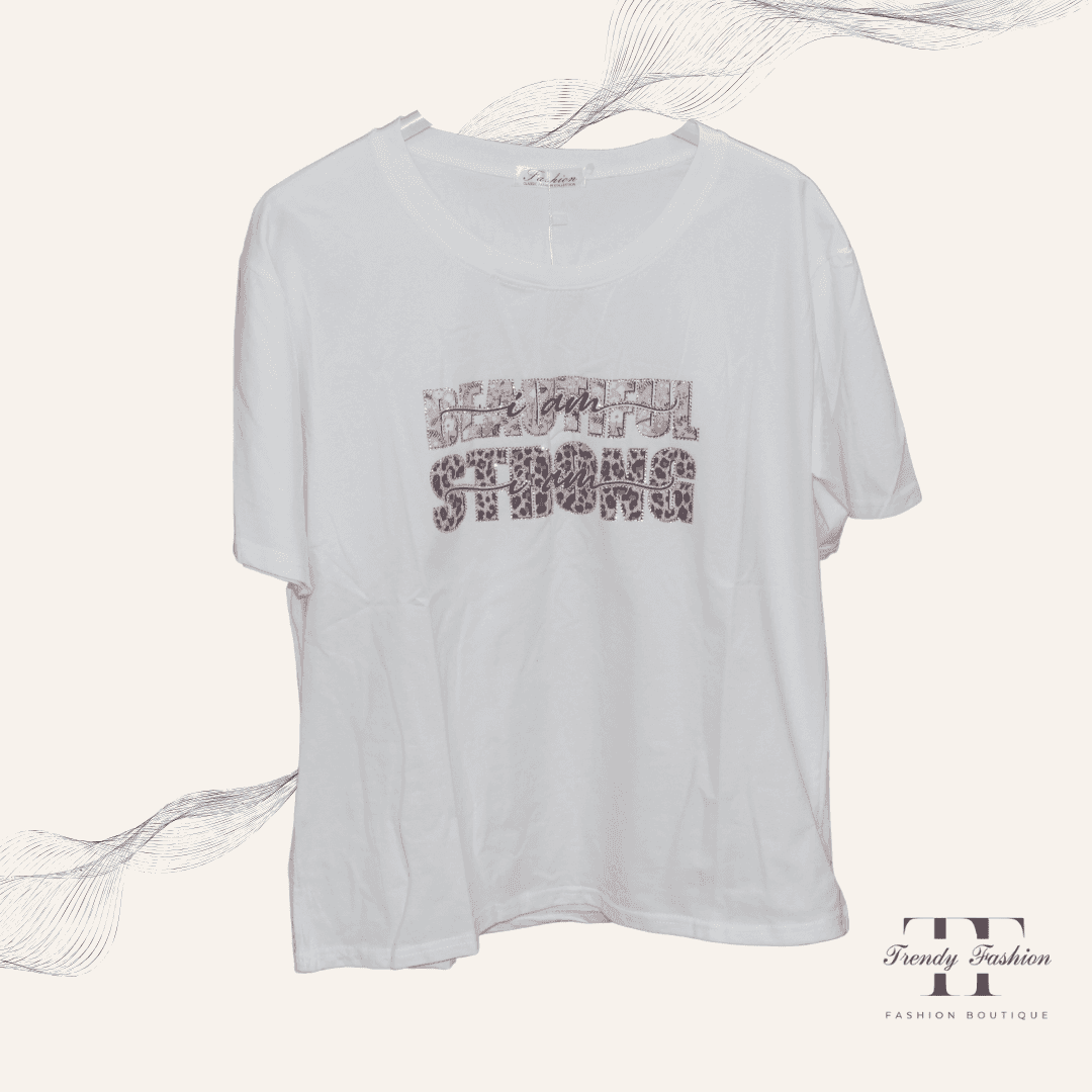 Strong Beauty – Power-Shirt mit Message - Trendy Fashion