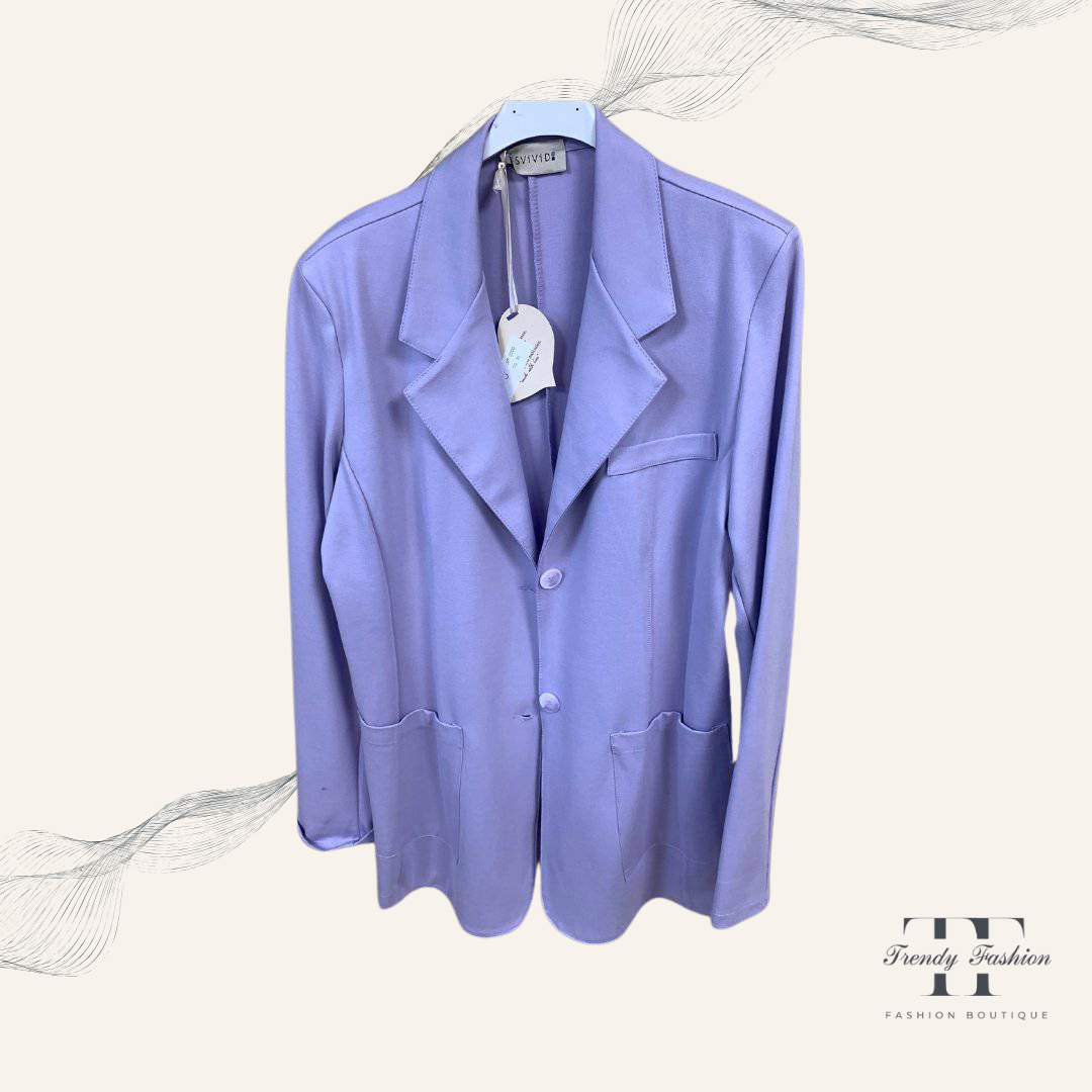 Mittellange Blazer mit Aufgesetzte Taschen - Trendy Fashion