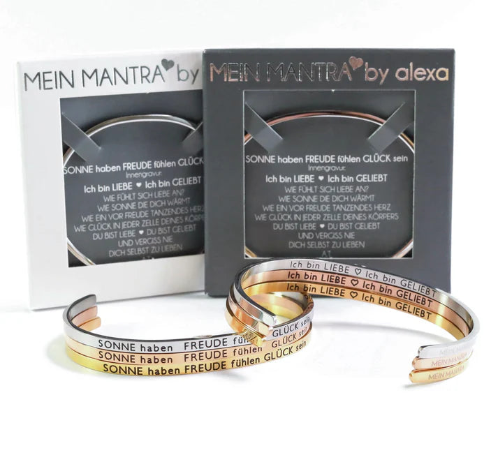MANTRAARMREIF - SONNE haben FREUDE fühlen GLÜCK sein - Trendy Fashion