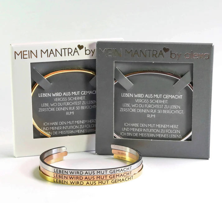 MANTRAARMREIF - LEBEN WIRD AUS MUT GEMACHT - Trendy Fashion