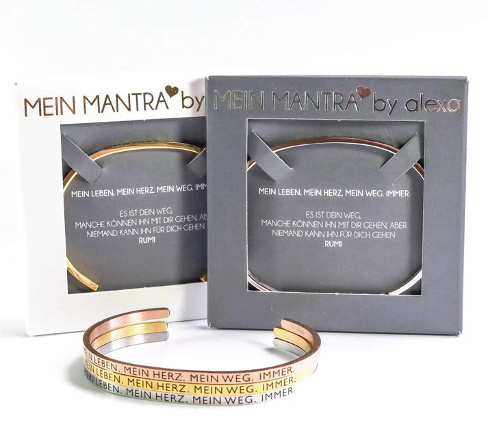 MANTRAARMREIF - MEIN LEBEN. MEIN HERZ. MEIN WEG. IMMER. - Trendy Fashion