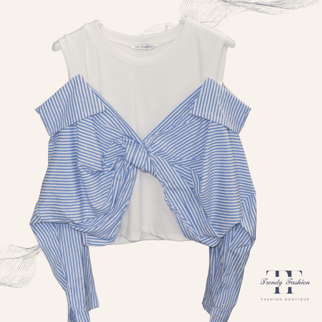 Doppio Chic – Bluse mit integriertem Top - Trendy Fashion