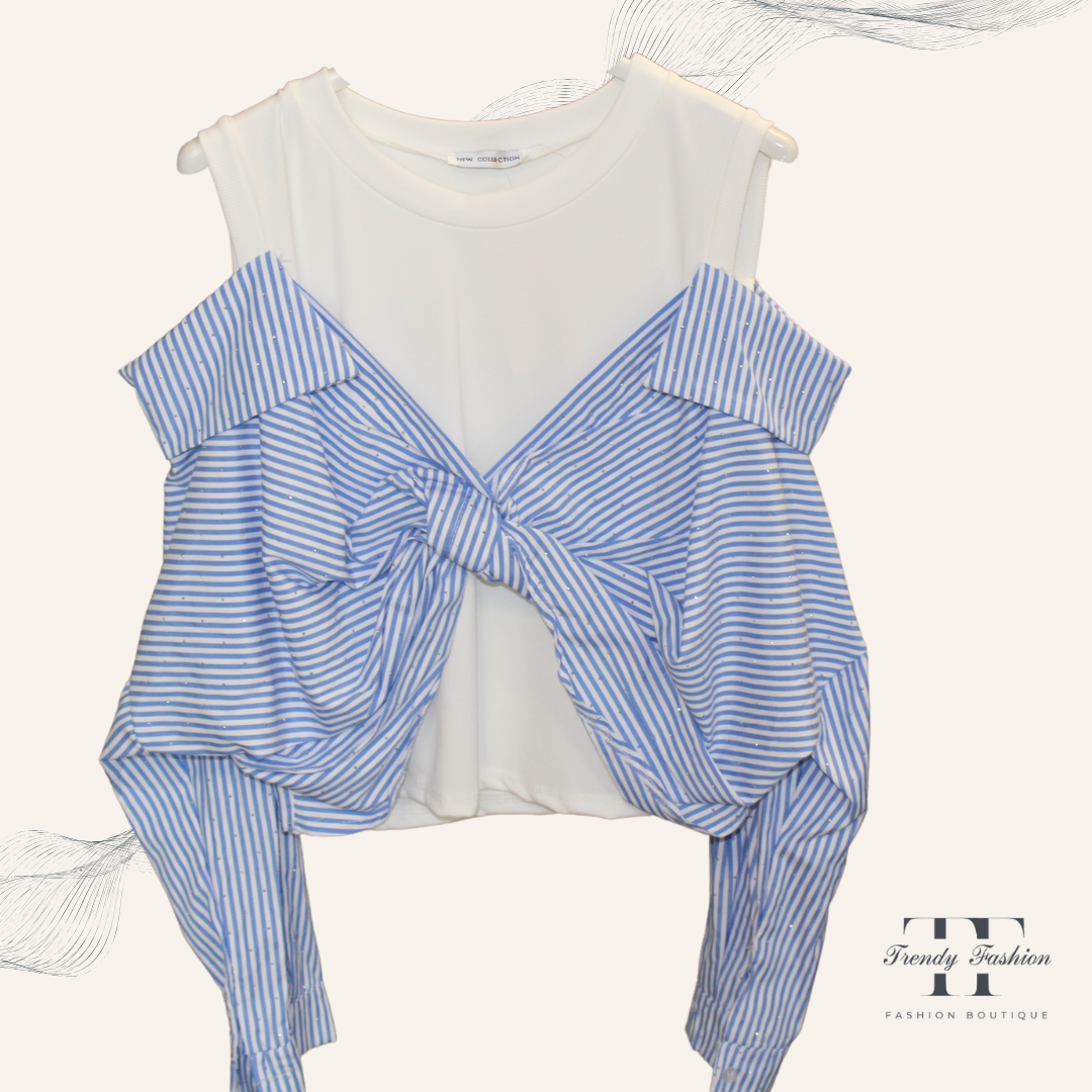Doppio Chic – Bluse mit integriertem Top - Trendy Fashion
