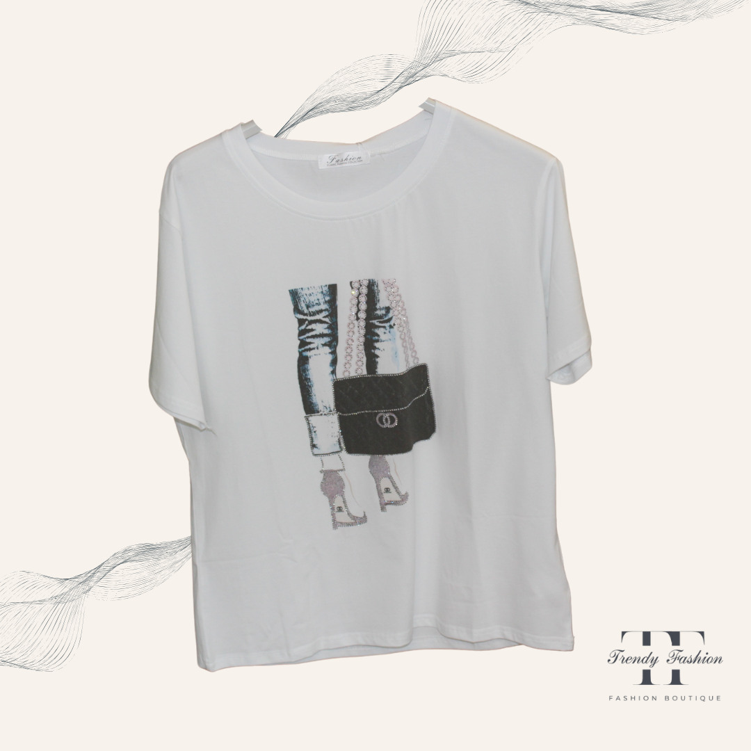 Style Icon – T-Shirt mit Fashionista-Print - Trendy Fashion