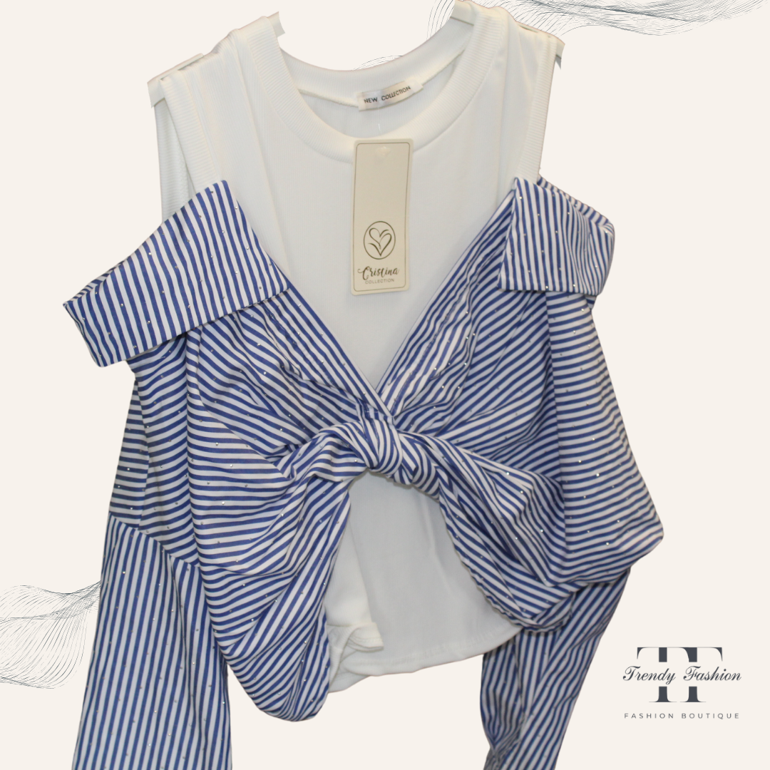 Doppio Chic – Bluse mit integriertem Top - Trendy Fashion