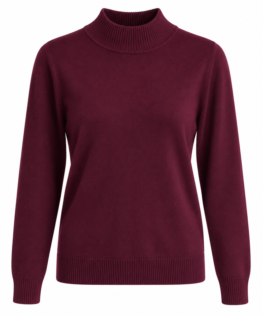 Feinstrickpullover mit Stehkragen – Eleganter Damen Pullover in verschiedenen Farben