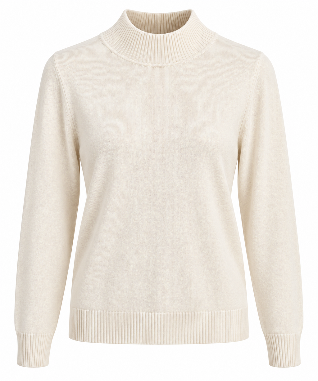 Feinstrickpullover mit Stehkragen – Eleganter Damen Pullover in verschiedenen Farben