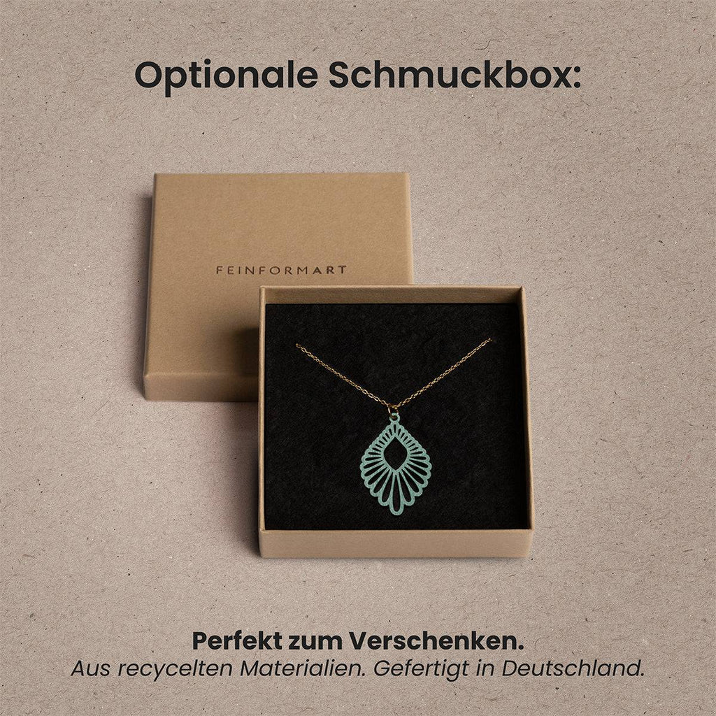 Halskette mit Holzanhänger - 'Lotus'