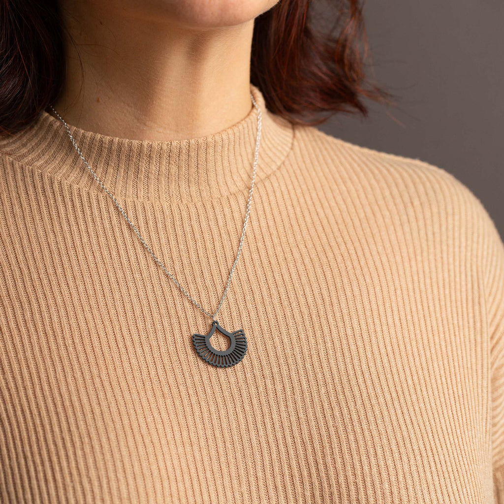 Halskette mit Holzanhänger - 'Boho'