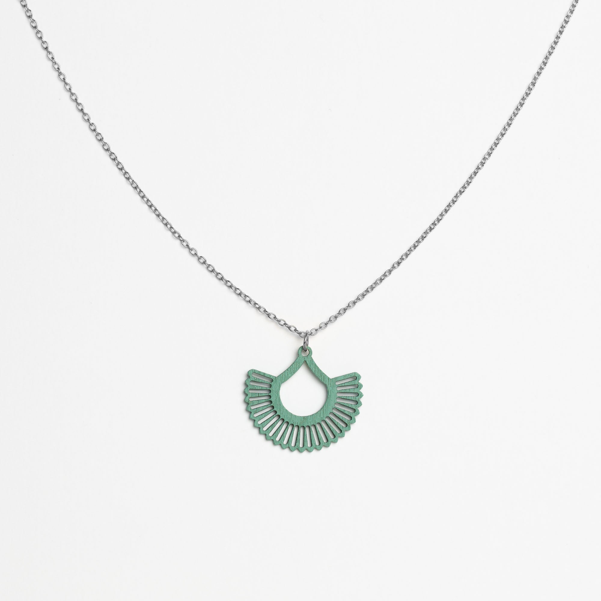 Halskette mit Holzanhänger - 'Boho'