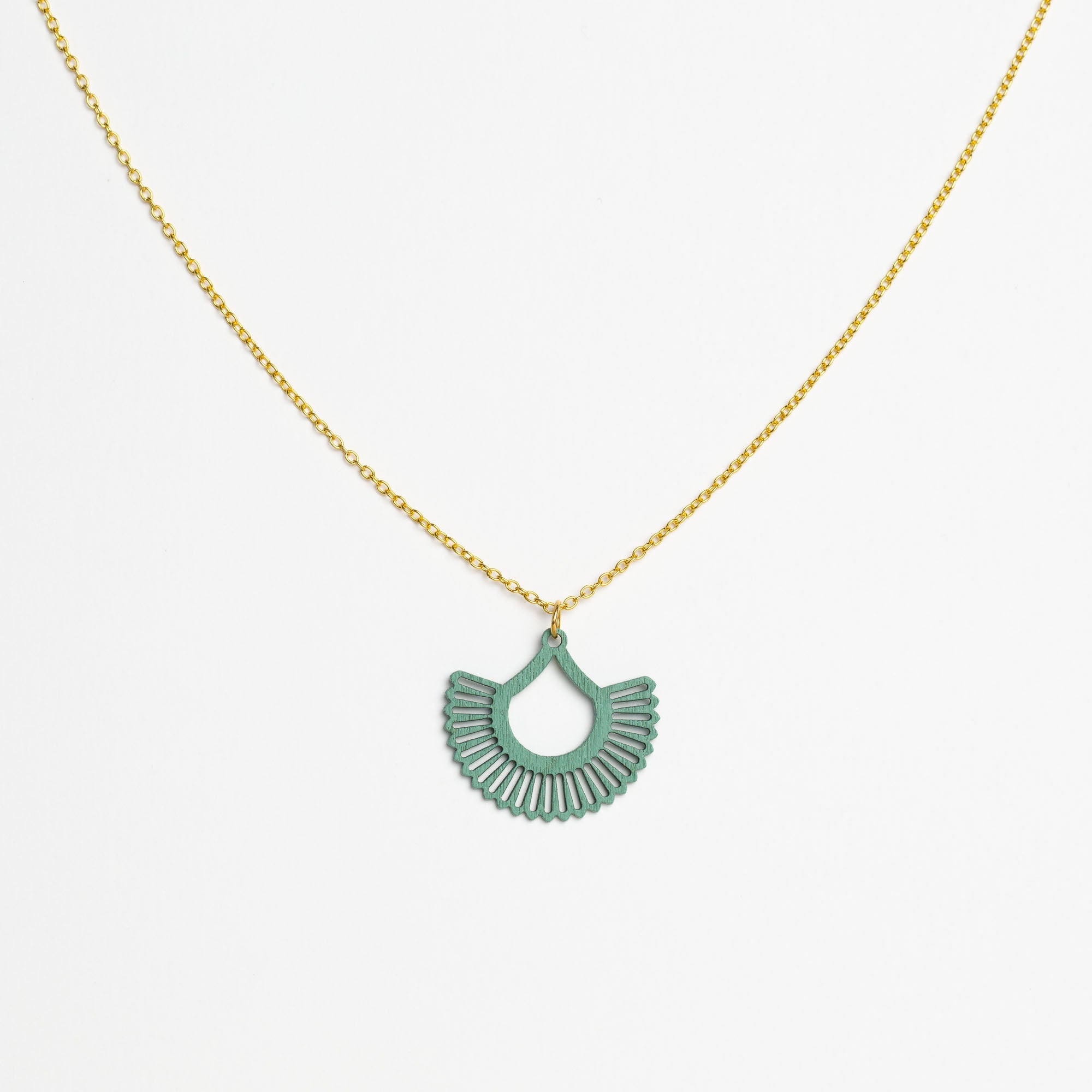 Halskette mit Holzanhänger - 'Boho'