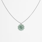 Halskette mit Holzanhänger - 'Mandala'