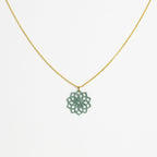 Halskette mit Holzanhänger - 'Mandala'