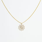 Halskette mit Holzanhänger - 'Mandala'