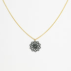 Halskette mit Holzanhänger - 'Mandala'