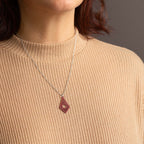 Halskette mit Holzanhänger - 'Sunrise'