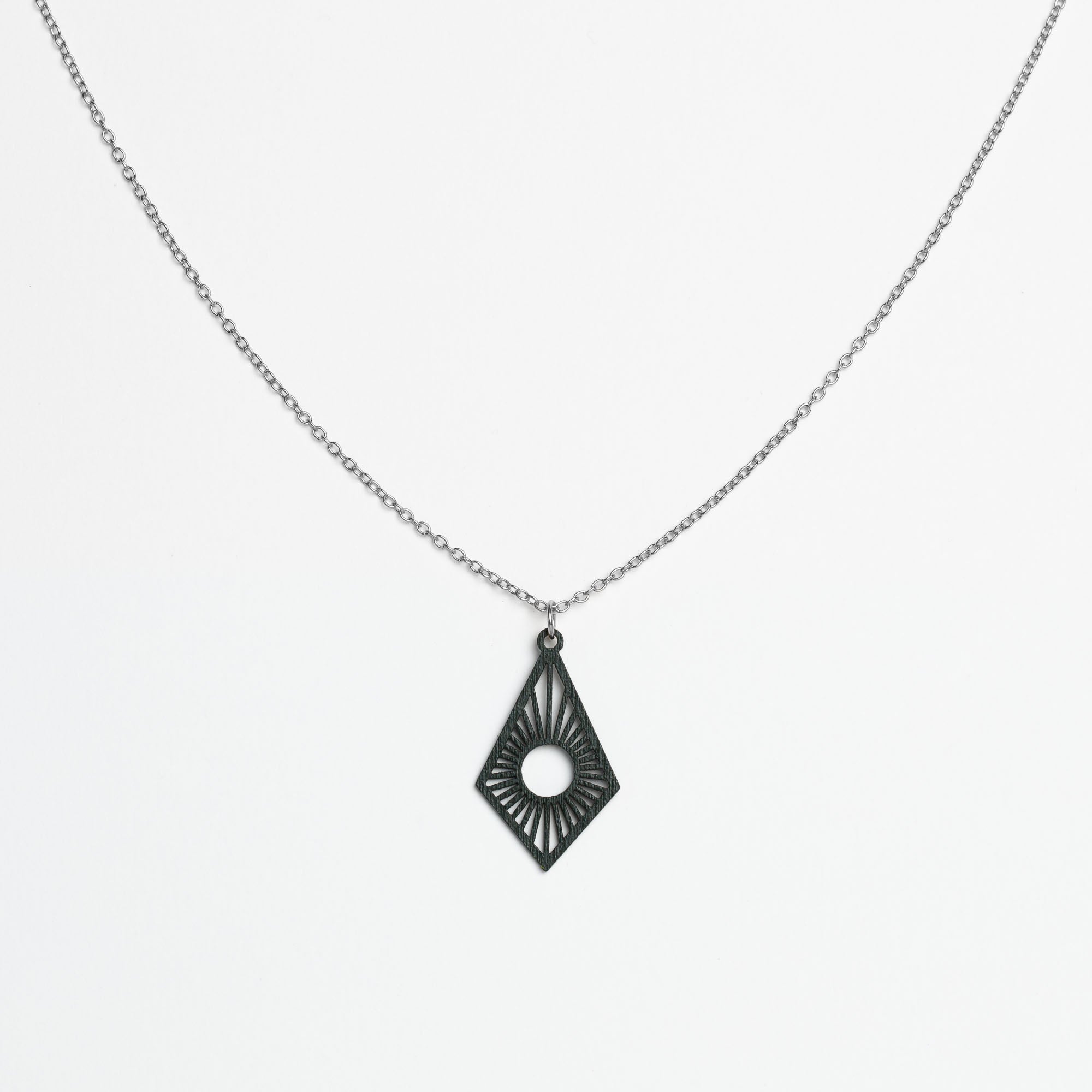 Halskette mit Holzanhänger - 'Sunrise'