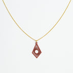 Halskette mit Holzanhänger - 'Sunrise'