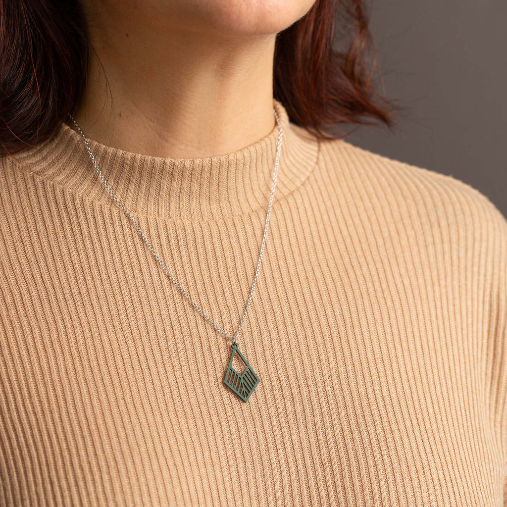 Halskette mit Holzanhänger - 'Tribe'