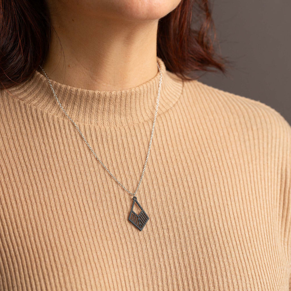 Halskette mit Holzanhänger - 'Tribe'