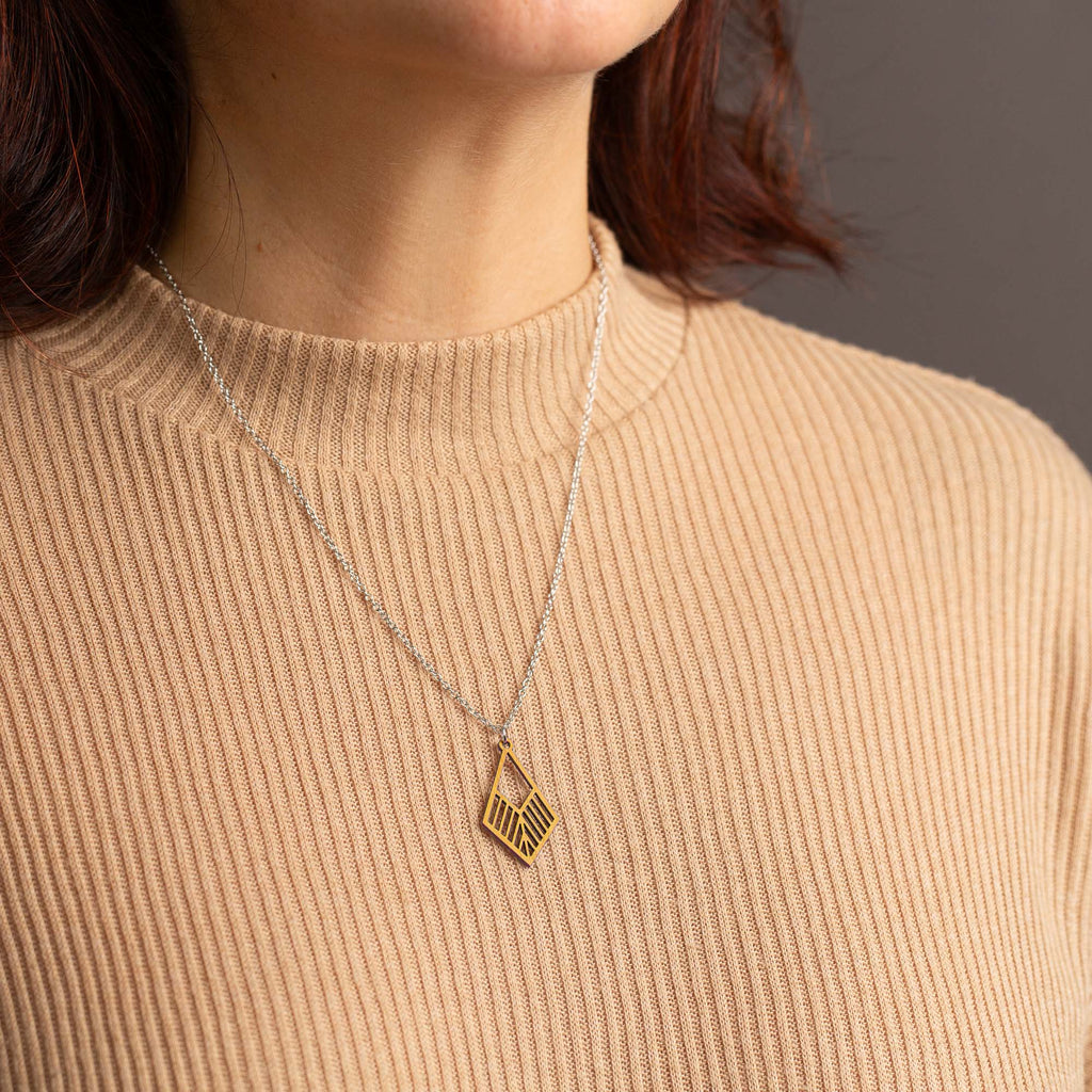 Halskette mit Holzanhänger - 'Tribe'