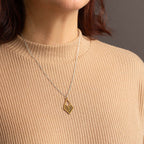 Halskette mit Holzanhänger - 'Tribe'