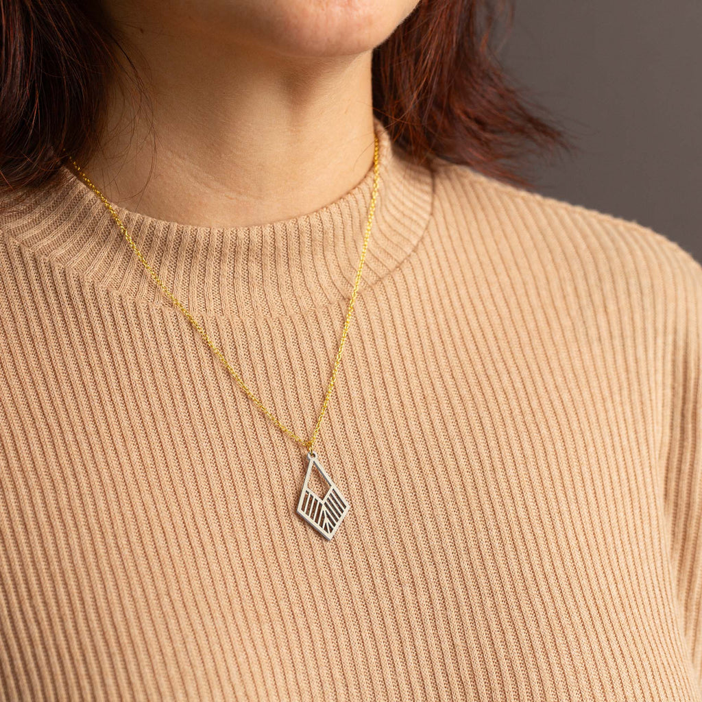 Halskette mit Holzanhänger - 'Tribe'