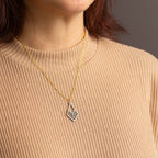 Halskette mit Holzanhänger - 'Tribe'