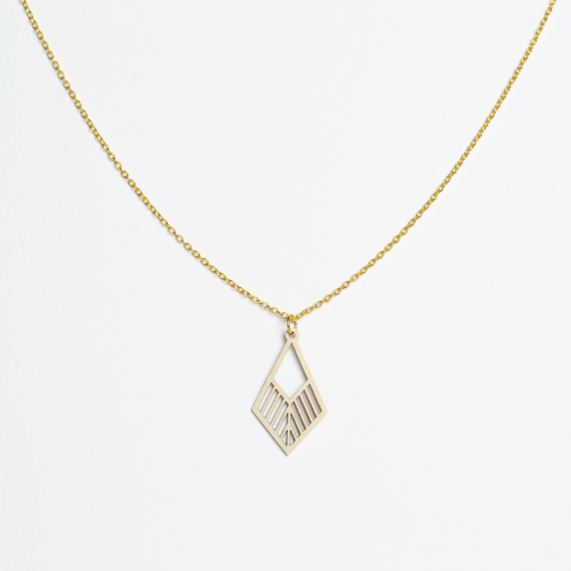 Halskette mit Holzanhänger - 'Tribe'