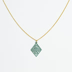 Halskette mit Holzanhänger - 'Tribal Echo'