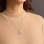 Halskette mit Holzanhänger - 'Leaf'