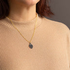 Halskette mit Holzanhänger - 'Leaf'