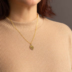 Halskette mit Holzanhänger - 'Leaf'