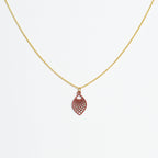 Halskette mit Holzanhänger - 'Leaf'