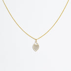 Halskette mit Holzanhänger - 'Leaf'