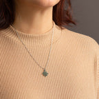 Halskette mit Holzanhänger - 'Flower mini'