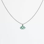 Halskette mit Holzanhänger - 'Lotus'