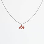 Halskette mit Holzanhänger - 'Lotus'