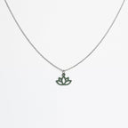 Halskette mit Holzanhänger - 'Lotus'