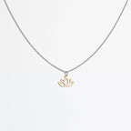 Halskette mit Holzanhänger - 'Lotus'