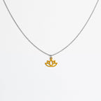 Halskette mit Holzanhänger - 'Lotus'