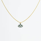 Halskette mit Holzanhänger - 'Lotus'