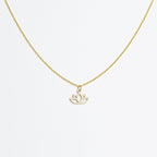 Halskette mit Holzanhänger - 'Lotus'