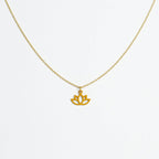 Halskette mit Holzanhänger - 'Lotus'