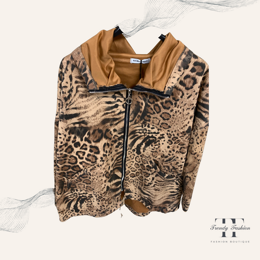 Sweatacke - im Leo Muster - Trendy Fashion