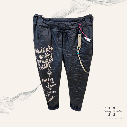 Lederimitat Joggpants - Trendy Fashion