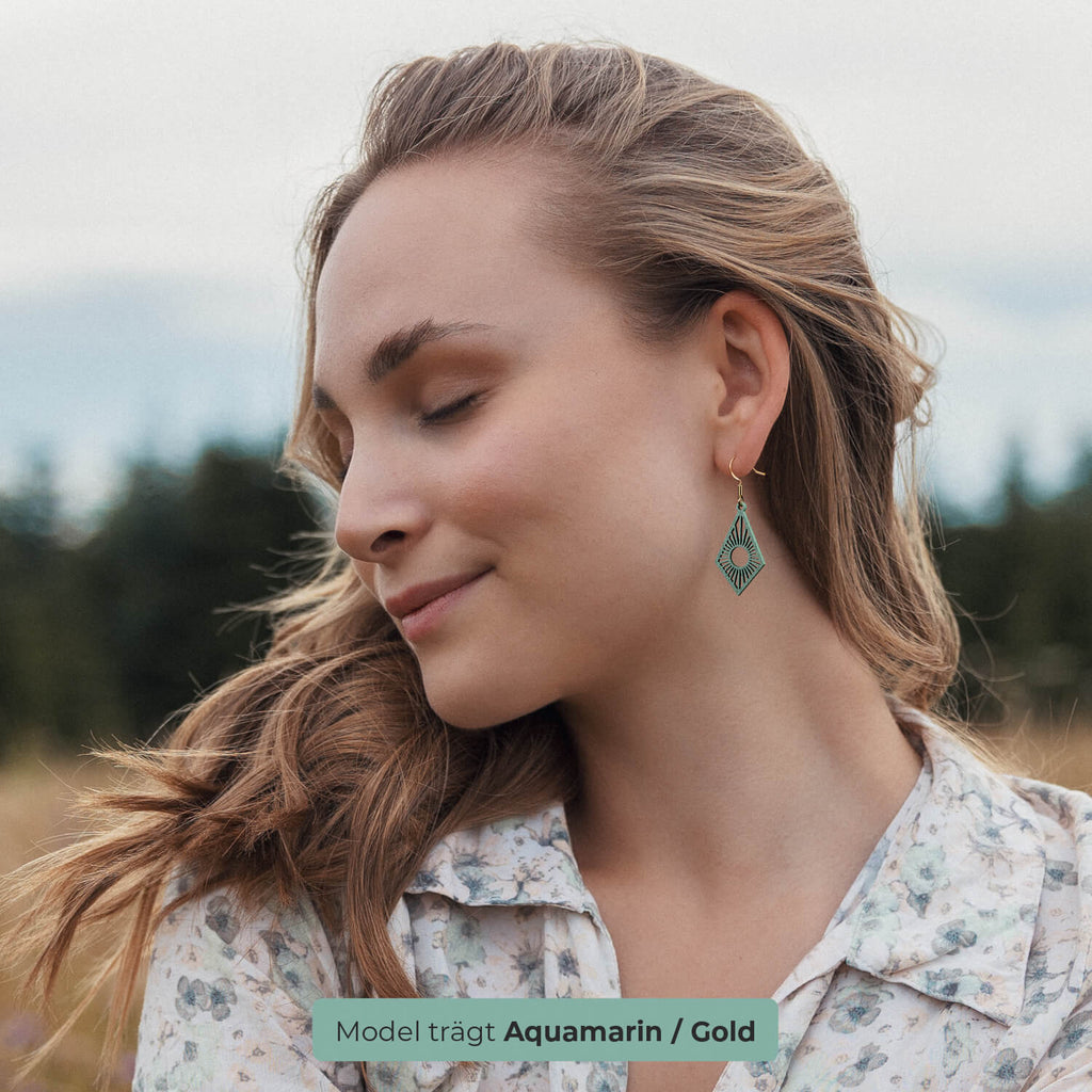 Ohrringe / Ohrhänger aus Holz | Sunrise